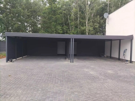 Reihen-Carport - 8x Jalousie Premium Wand