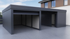 Carport mit Abstellraum und integrierter Garage - PIR Platte