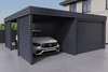 Carport mit PIR-Garage - 2x Wellblech Wand