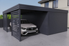 Carport mit PIR-Garage - 2x Palisade Wand