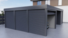 Carport mit Abstellraum und integrierter Garage - Wellblech