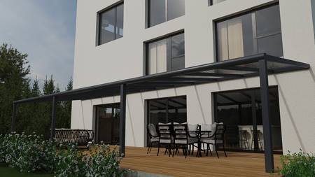 Terrassendach von 12x2,5 m