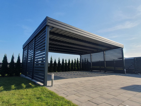 Doppelcarport- 4x Palisade Wand