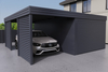 Carport mit PIR-Garage - 2x Wellblech Wand