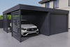 Carport mit PIR-Garage - 2x Palisade Wand