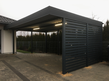 Doppelcarport - 4x Palisade Plus Wand