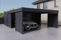 Doppelcarport + Abstellraum auf der Rückseite - PIR - 4x Jalousie Premium Wand