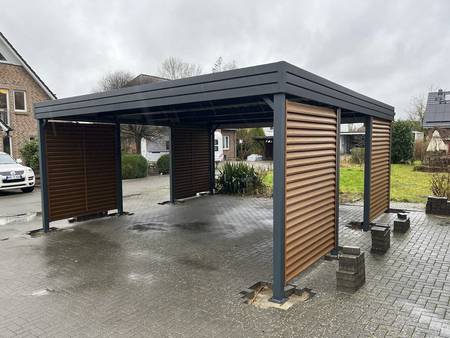 Doppelcarport - 4x Jalousie Wand