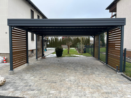 Doppelcarport- 4x Palisade Wand