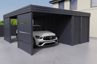 Carport + Abstellraum an der Seite - Wellblech - 2x Modularwand
