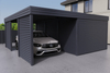 Carport mit Garage aus Wellblech - 2x Wellblech Wand