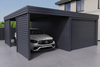 Carport mit PIR-Garage - 2x Jalousie Premium Wand