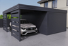 Carport mit PIR-Garage - 2x Modern+ Wand