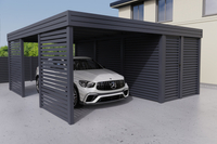 Carport + Abstellraum an der Seite - Wellblech - 2x Palisade+ Wand