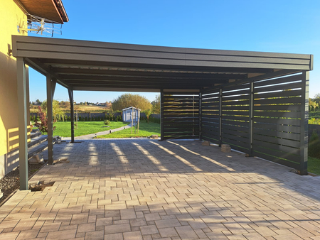 Doppelcarport - 4x Horizontale Wand
