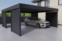 Doppelcarport - 4x Jalousie Wand