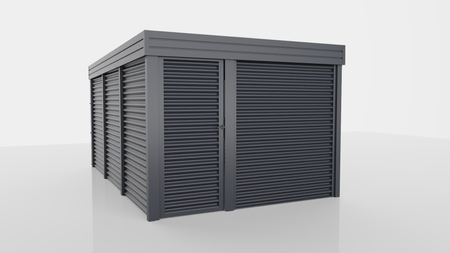 Abstellraum aus Wellblech