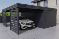 Carport+ Abstellraum an der Seite - PIR - 2x horizontale Wand