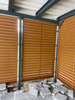 Einzelcarport + Abstellraum auf der Rückseite - Wellblech- 4x Jalousie Premium Wand