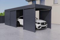Einzelcarport + Abstellraum auf der Rückseite PIR - 4x Jalousie Premium Wand