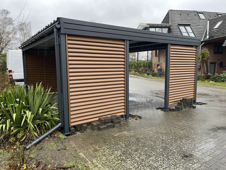 Doppelcarport - 4x Jalousie Wand