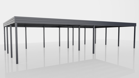 Reihen-Carport - ohne Wände