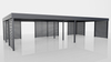 Reihen-Carport- 8x Palisade Wand
