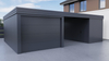 Carport mit Abstellraum und integrierter Garage - PIR Platte