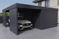 Wellblech - Carport mit Garage - 2x PIR-Wand