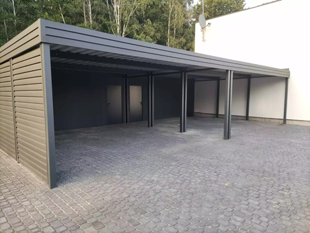 Reihen-Carport - 8x Jalousie Premium Wand