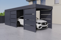 Einzelcarport + Abstellraum auf der Rückseite - PIR - 4x Modularwand