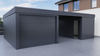Carport mit Abstellraum und integrierter Garage - PIR Platte