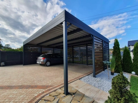 Doppelcarport - 4x Horizontale Wand