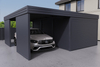 Wellblech - Carport mit Garage - 2x PIR-Wand