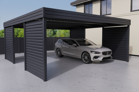 Doppelcarport - 4x Jalousie Premium Wand