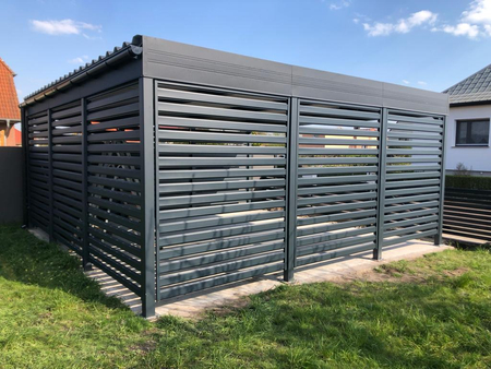 Einzelcarport - 4x horizontale Wand